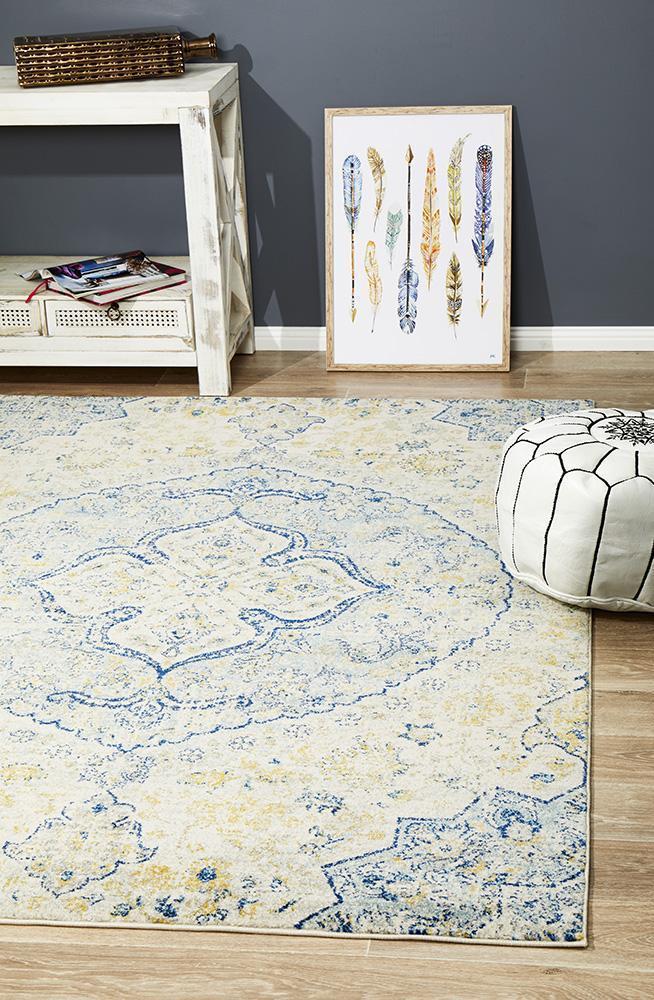Museum Tyler Sky Blue Rug 400X300