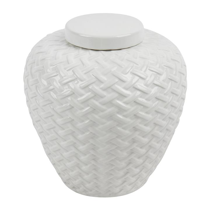 Mya Temple Jar - Medium White