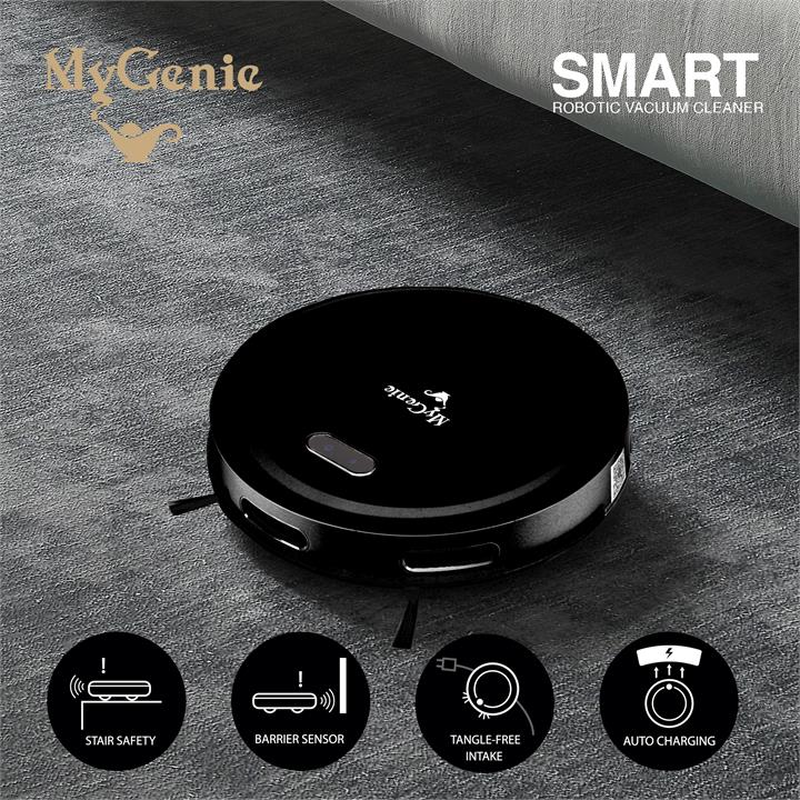 MyGenie Smart Robotic Vacuum Cleaner - Black