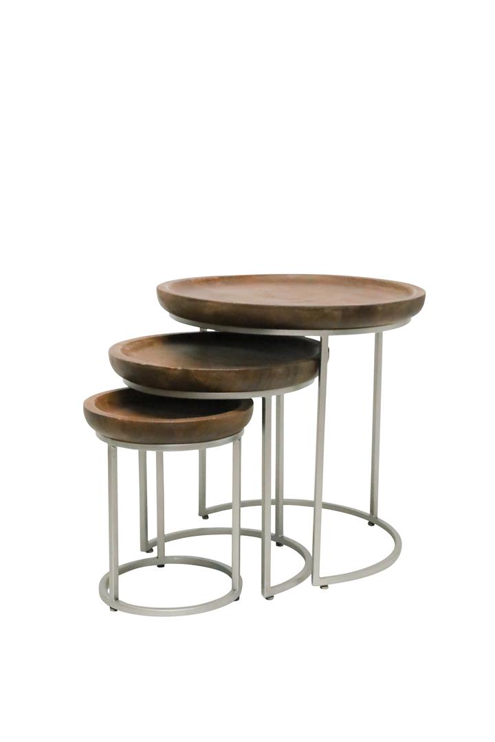 Nanita Nesting Table - Wood And Metal