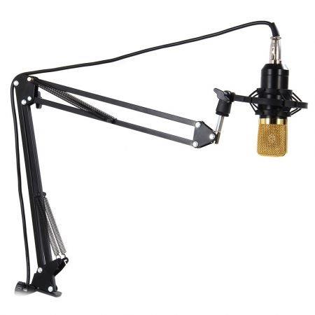 NB - 35 Extendable Recording Microphone Suspension Boom Scissor Arm Stand Holder with Microphone Clip Table Mounting Clamp