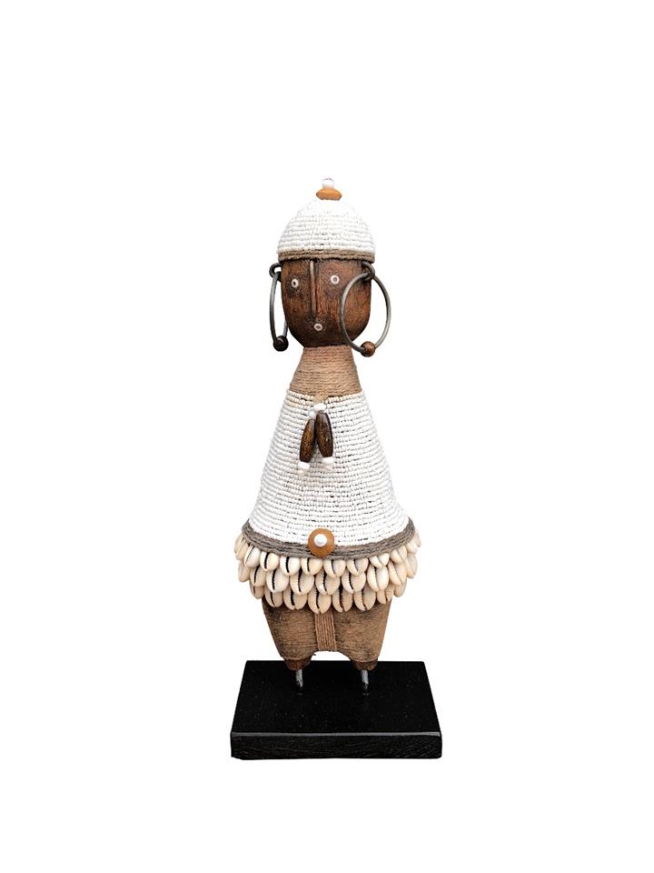 Ndamji Beaded Doll 30cm WHITE