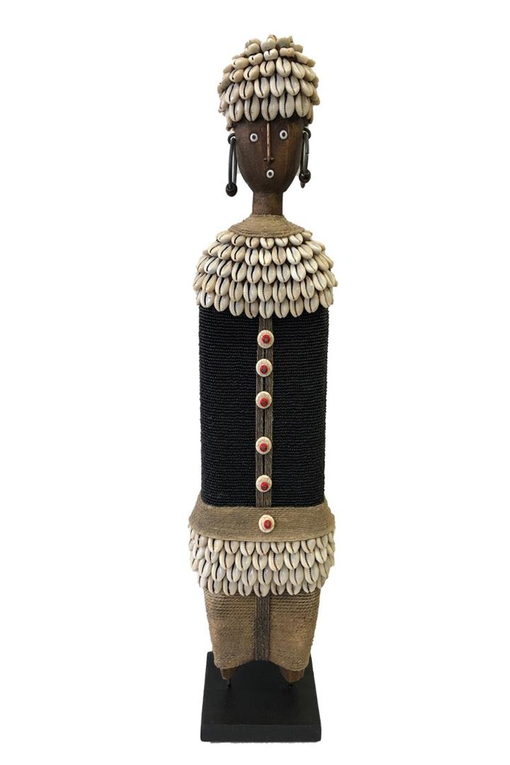 Ndamji Beaded Doll 60cm Regal BLACK