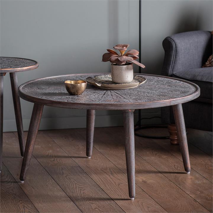 Neshama Coffee Table Grey Copper