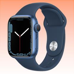 New Apple Watch Series 7 Aluminium GPS MKN13 41mm Blue (FREE INSURANCE + 1 YEAR AUSTRALIAN WARRANTY)
