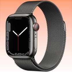 New Apple Watch Series 7 Stainless Steel GPS+Cellular MKJ23 41mm Graphite (FREE INSURANCE + 1 YEAR AUSTRALIAN WARRANTY)