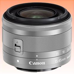 New Canon EF-M 15-45mm f/3.5-6.3 IS STM Lens Silver (1 Year Warranty)