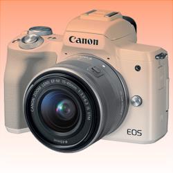 New Canon EOS M50 Kit (15-45mm) Digital Cameras White (FREE INSURANCE + 1 YEAR AUSTRALIAN WARRANTY)