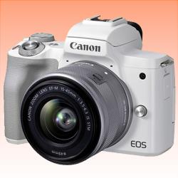 New Canon EOS M50 Mark II Mirrorless Digital Camera with 15-45mm Lens White (FREE INSURANCE + 1 YEAR AUSTRALIAN WARRANTY)