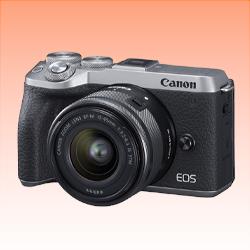 New Canon EOS M6 MK II Kit With 15-45mm Lens Silver (1 Year Warranty)