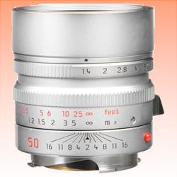 New Leica Summilux-M 50mm f/1.4 ASPH Lens Silver (1 Year Warranty)