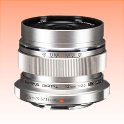 New Olympus M.Zuiko DigitalED 12mm f2.0 Lens Silver (1 Year Warranty)
