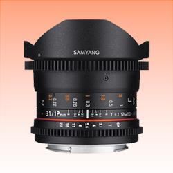 New Samyang 12mm T3.1 VDSLR ED AS NCS Fisheye Lens for Sony A (1 Year Warranty)