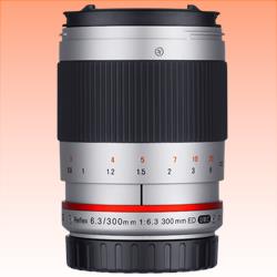 New Samyang 300mm F/6.3 Mirror Lens Silver for M4/3 (1 Year Warranty)