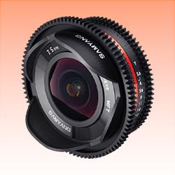 New Samyang 7.5mm T3.8 Cine UMC Fish-eye Black Lens for M4/3 (1 Year Warranty)