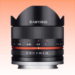 New Samyang 8mm f/2.8 Fish-eye CS II Black Lens for Fuji X (1 Year Warranty)