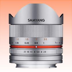 New Samyang 8mm f/2.8 Fish Eye CS Silver Lens for Fujifilm X (1 Year Warranty)