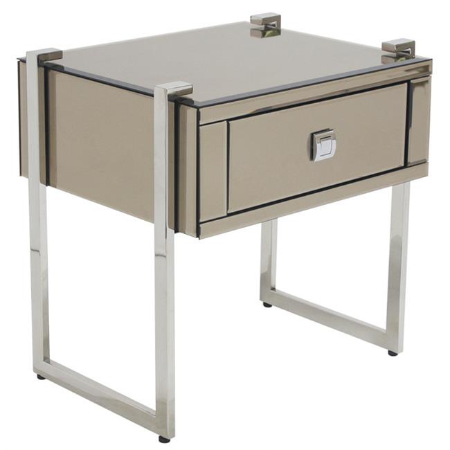 New York Mirrored Bedside Table