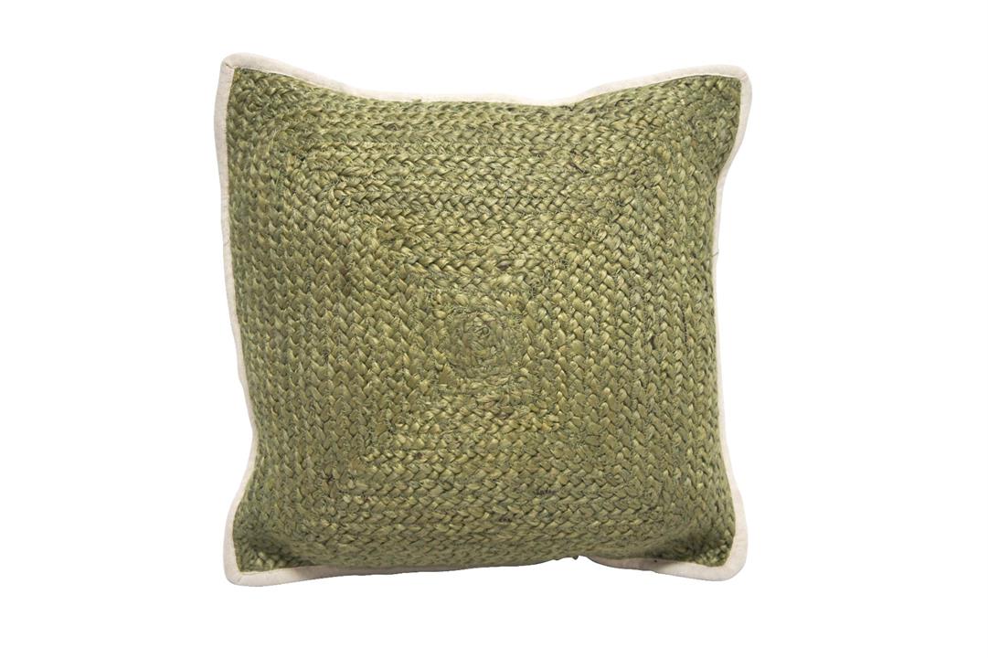 Newry Cotton Jute Cushion - Sage - Set of 2