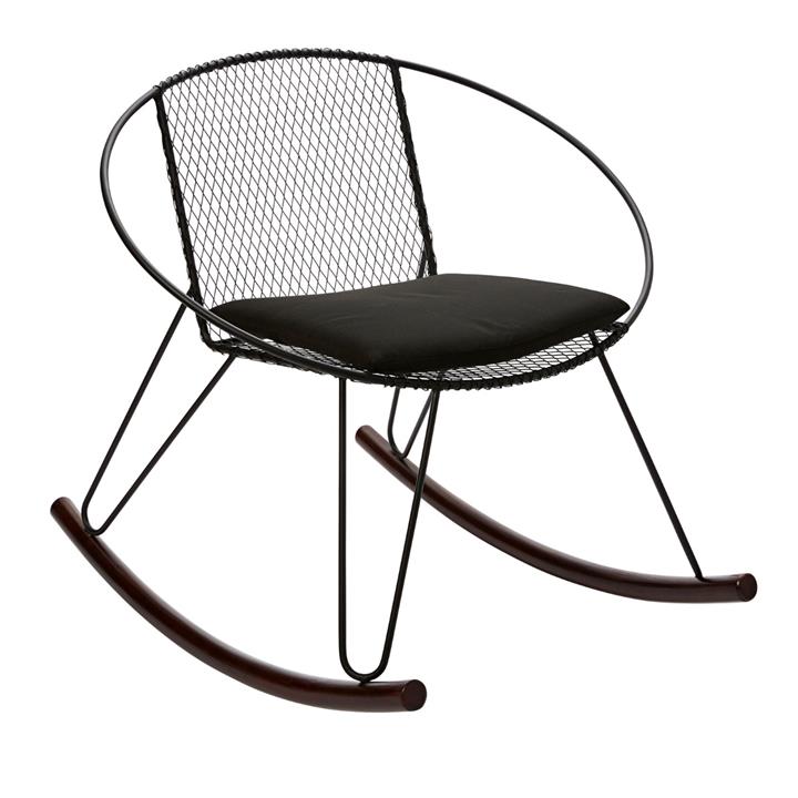 Nielsn Black Chair In/Outdoor Rocking Chair