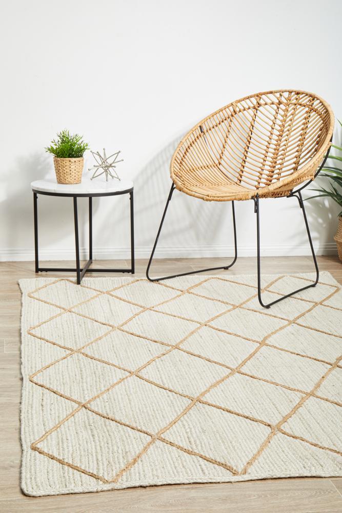 Noosa 222 White Rug - 280X190CM