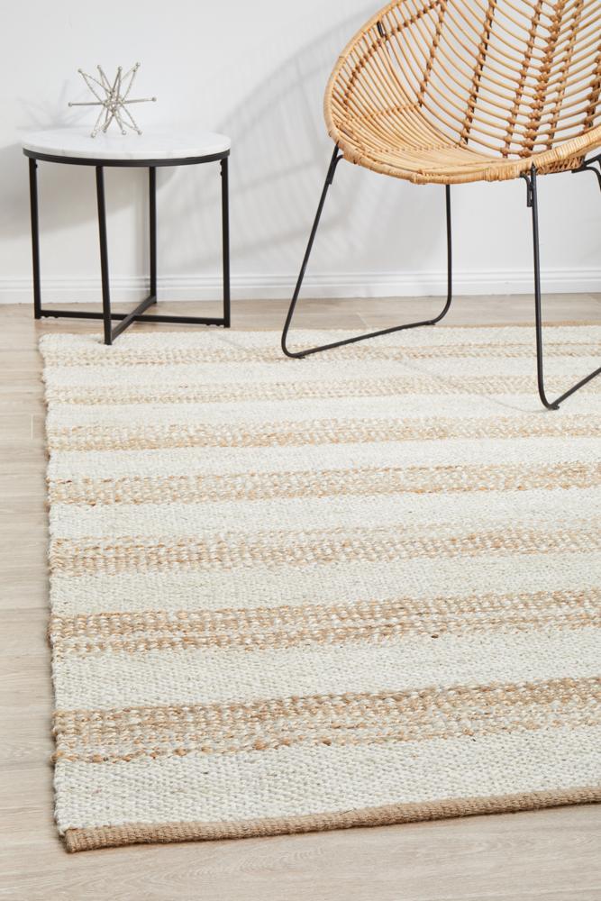 Noosa 555 Natural White Rug - 400X300CM