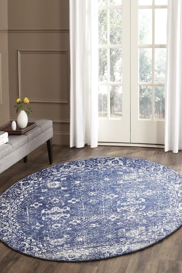 Oasis Navy Transitional Rug 240x240cm