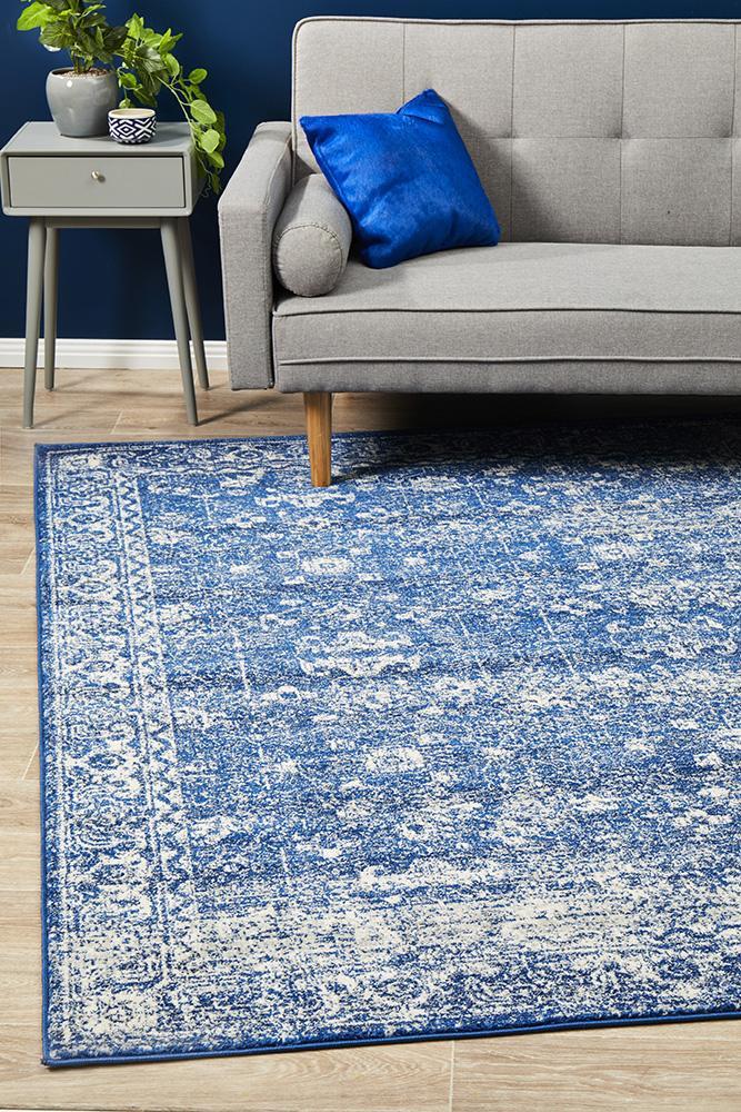 Oasis Navy Transitional Rug 400x300cm