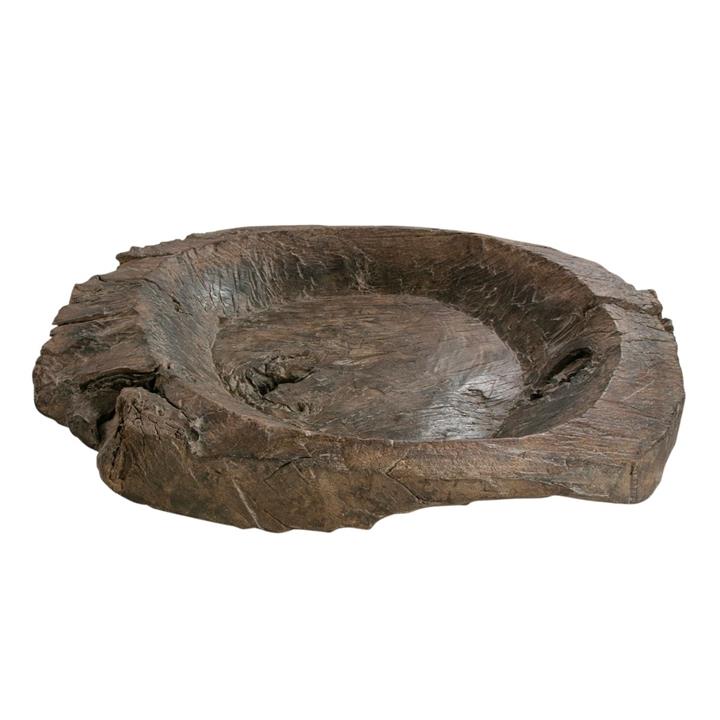 Old Indian Wooden Khaliya Bowl