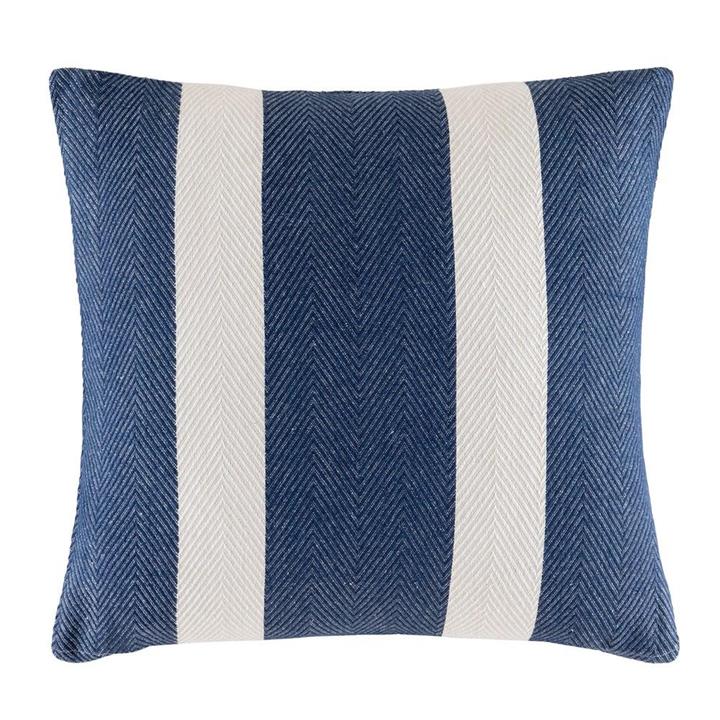 Oldham Stripe Cushion - Navy Square