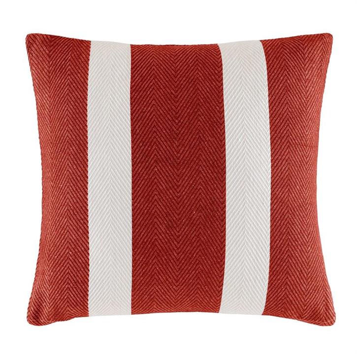 Oldham Stripe Cushion - Rust Square