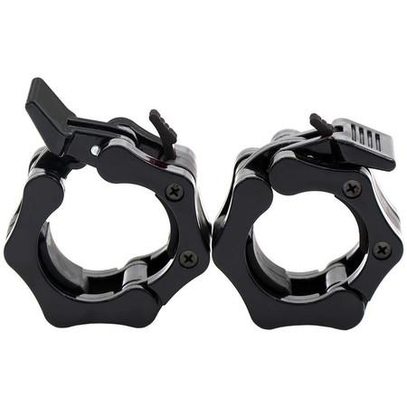 Olympic Barbell Clamps 2 inch Quick Release Pair of Locking 2