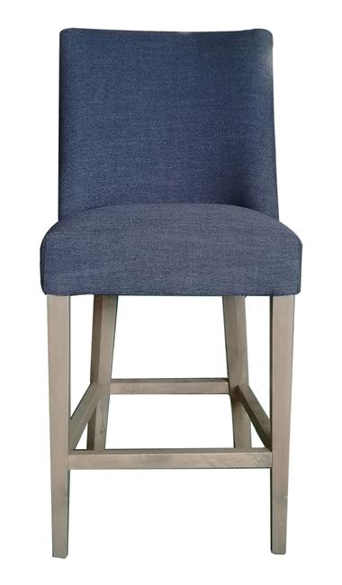 Ophelia Barstool Navy Blue with silver ring