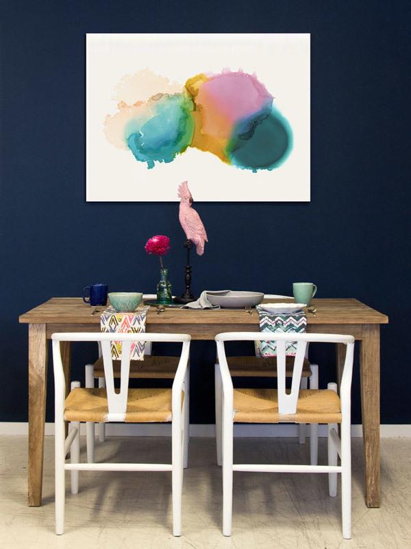 Organic - Black Box Frame Canvas - 100x75 - Portrait