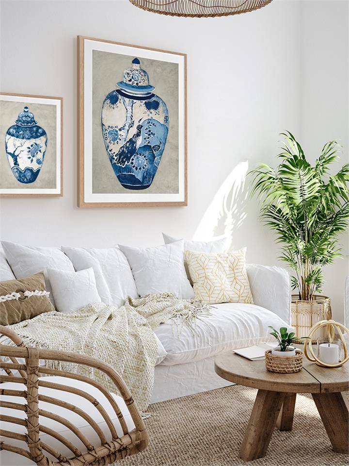 Orient II - Frame Black - With Mat - 68x84 - Portrait