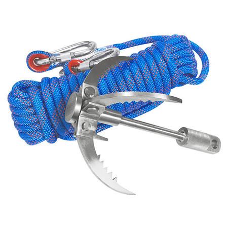 Outdoor rock climbing mountaineering hook, foldable survival belt, four claw mountaineering buckle