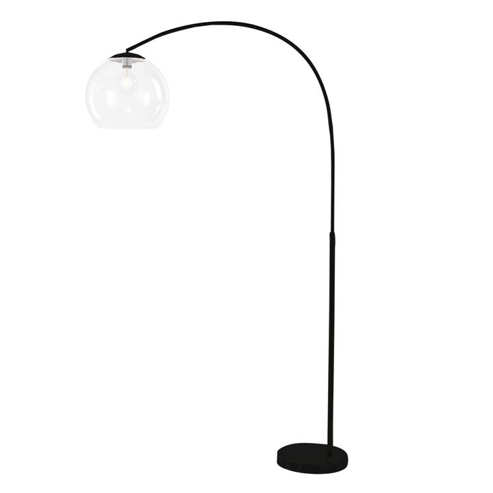 Over Arc Lamp Black With Acrylic Shade