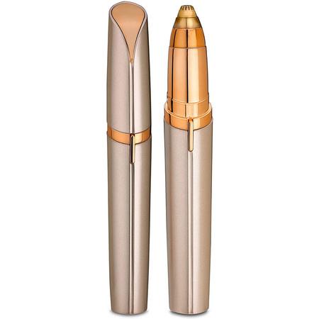 Painless Eyebrow Hair Remover - The ultimate brow and electric shaver tool, a professional facial hair shaver for women (Gold)