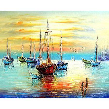 Paint by Numbers, Canvas Oil Painting Kit  40 x 50cm  with Inner Frame # 6