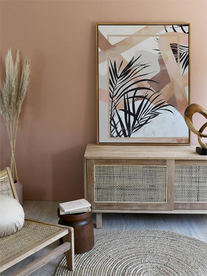 Palm Breeze II - Oak Box Frame Canvas - 60x90 - Portrait