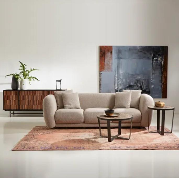Palome Wheat Boucle Sofa | 3 Seater