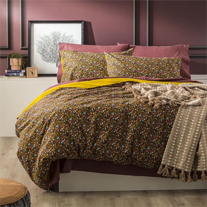 Park Avenue 175 GSM Egyptian cotton Flannelette Quilt Cover set Super King Robyn