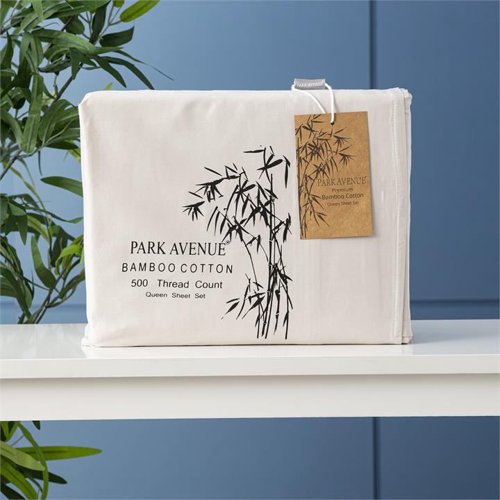Park Avenue 500 Thread Count Bamboo Cotton sheet set Mega Queen Dove