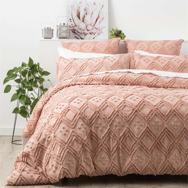 Park Avenue Medallion cotton Vintage washed Tufted Euro P/Case