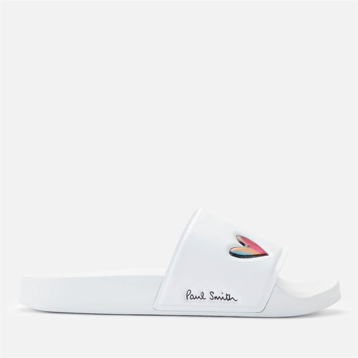 Paul Smith Women's Summit Slide Sandals - White Small Heart - S