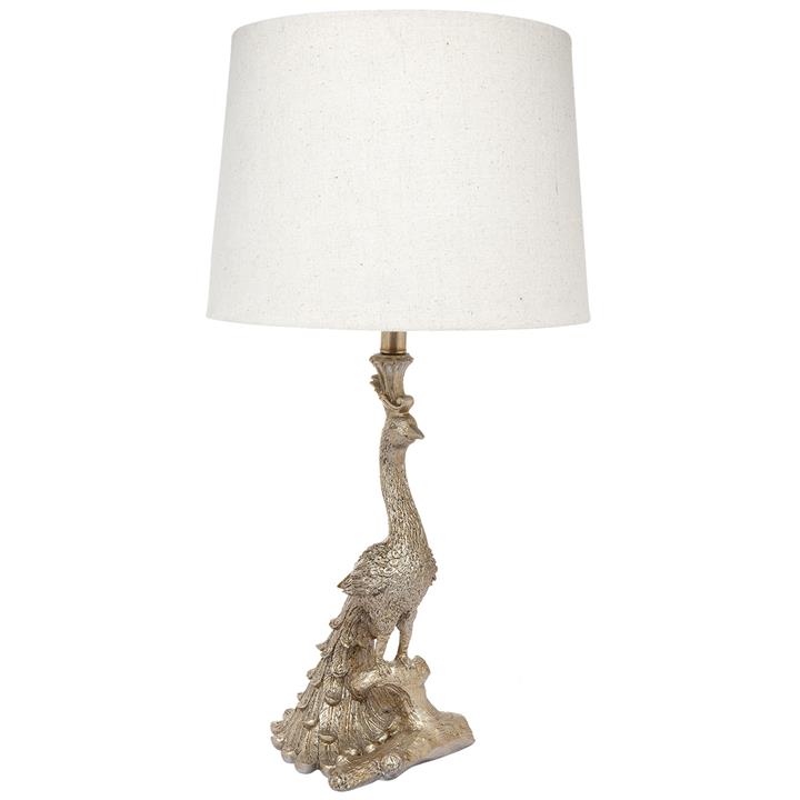 Peacock Table Lamp - Gold