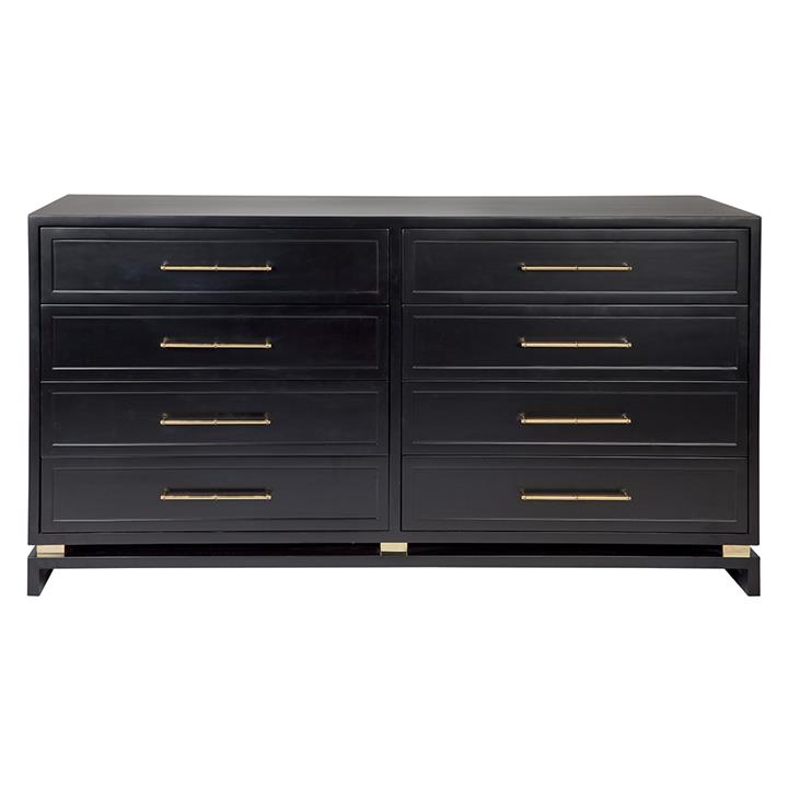 Pearl 8 Drawer Chest - Black