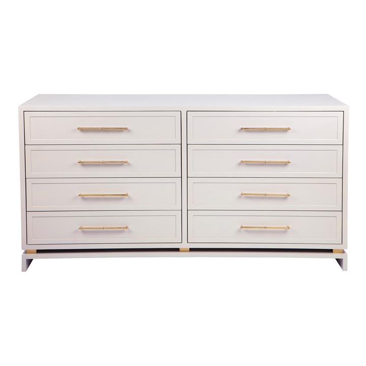 Pearl 8 Drawer Chest - Grey