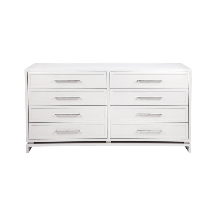 Pearl 8 Drawer Chest - White