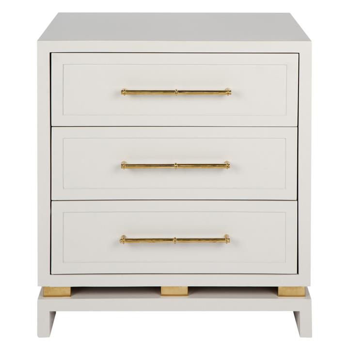 Pearl Bedside Table - Large Grey